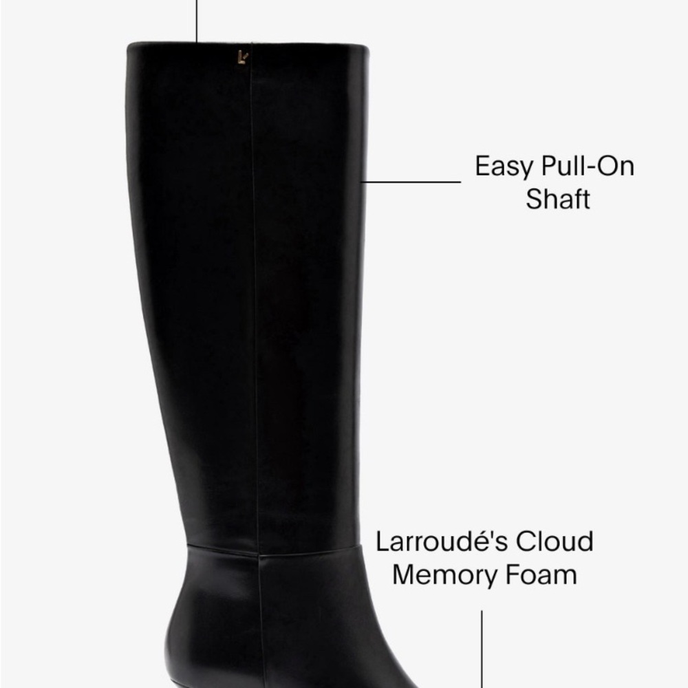 Larroude Georgia Black Heeled Boots - Picture 6 of 15
